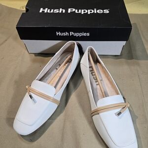 Hush Puppies Women Alice Ballet Off White Shoes Size 7.5 New with Box